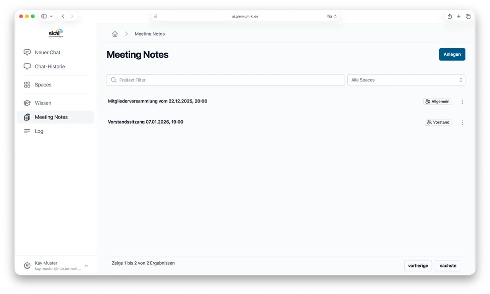 Screenshot von skai gremium