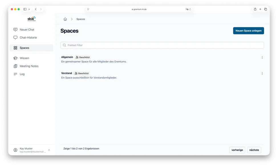 Screenshot von skai gremium